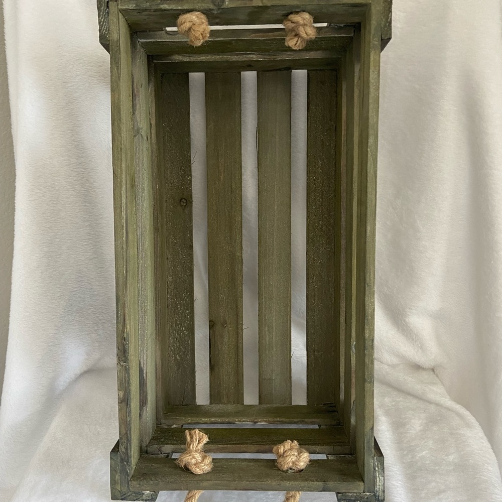 Rustic Wooden Crate With Chalkboard - Picture 3 of 3